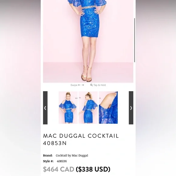 Blue and gold dress